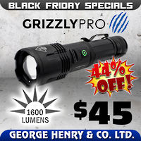GrizzlyPro 1600LM LED Rechargable Torch