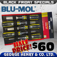 Blu-Mol 5pc Thru-Tang Chisel Set