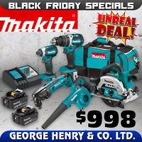 Makita 18V 5pc Combo Kit GH excl
