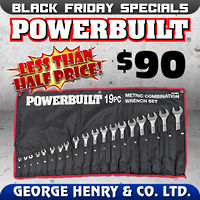 Powerbuilt 19pc Metric Ring & Open End Spanner Set