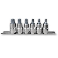 Hans 1/2Dr 6pc Spline Socket Set Rail